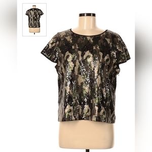 Vince Camuto sequin short sleeve top